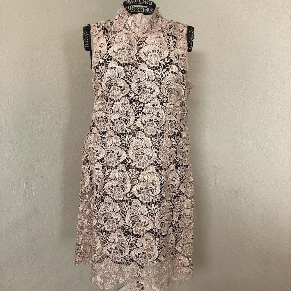 Beautiful lace dress, champagne color